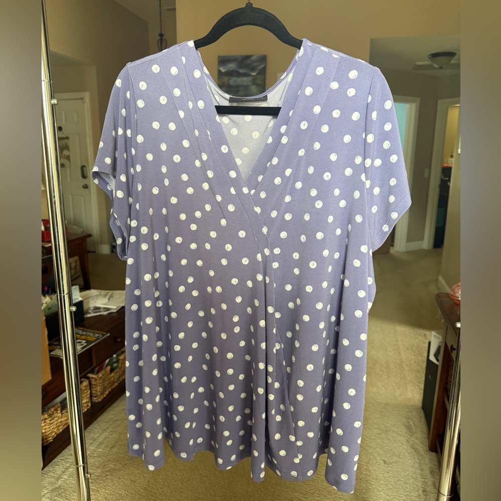 Lilac Polka Dot Women's Top